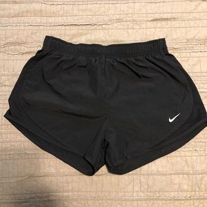 All black Nike Dri-Fit shorts